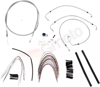 Комплект стоманени оплетени кабели Burly Brand сребро - B30-1091