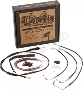 Burly Brand set de cabluri împletite din oțel argintiu - B30-1234