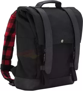 Burly Brand bőr laptop hátizsák fekete - B15-1020B