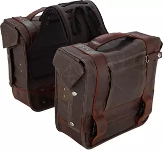 "Burly" prekės ženklo odinis rudas šoninis krepšys - B15-1002D