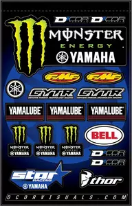 Monster Energy Star Yamaha D'Cor Visuals klistermärkesuppsättning - 40-50-117