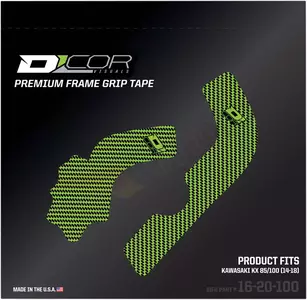 Rutschfester Rahmenschutzaufkleber grün Kawasaki D'Cor Visuals - 16-20-100