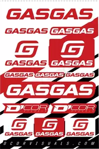 Set di adesivi GasGas D'Cor Visuals - 40-65-100