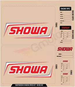 "Showa" pakabos ir variklio lipdukų rinkinys raudonas "D'Cor Visuals - 40-80-140