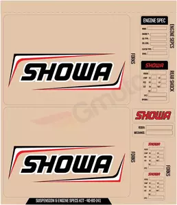 "Showa" pakabos ir variklio lipdukų rinkinys juodas "D'Cor Visuals - 40-80-141
