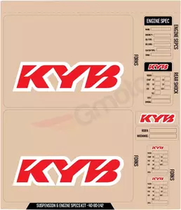 KYB vedrustuse ja mootori kleebiste komplekt punane D'Cor Visuals - 40-80-142