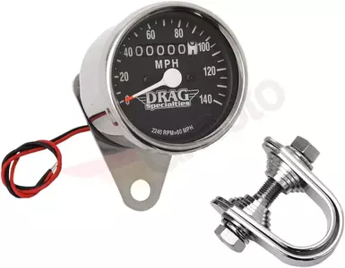 Drag Specialties 2,4-palčni kromirani merilnik hitrosti 2240:60 - 21-6809DS1-BX15