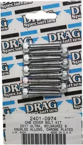 Set de șuruburi pentru capacul de distribuție cromat Drag Specialties - MK779