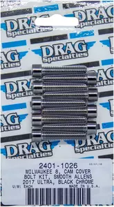 Conjunto de parafusos da tampa de distribuição Drag Specialties preto cromado - MK779SBK