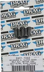 Drag Specialties Kit bulloni coperchio frizione nero cromato - MK788BK