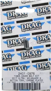 Șuruburi cromate pentru capacul de distribuție Drag Specialties - MK780
