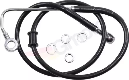 Drag Specialties Stahlflex-Bremsleitungen vorne schwarz um 5 cm verlängert - 618299-2BLK
