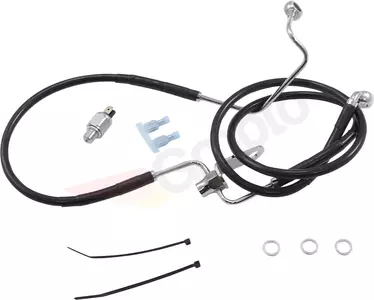 Cablurile de frână spate din oțel împletit fără ABS Drag Specialties negru prelungit cu 8 cm - 621225-3BLK