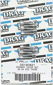 Parafusos da tampa da caixa de velocidades principal com cabeça serrilhada Drag Specialties cromados - MK159