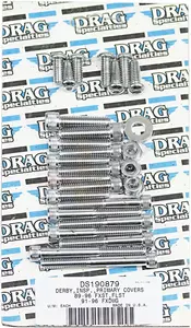 Parafusos da tampa da caixa de velocidades principal com cabeça serrilhada Drag Specialties cromados - MK266