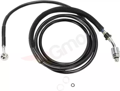 Drag Specialties стоманено оплетено въже на съединителя черно, удължено с 25 cm - 514010-BLK