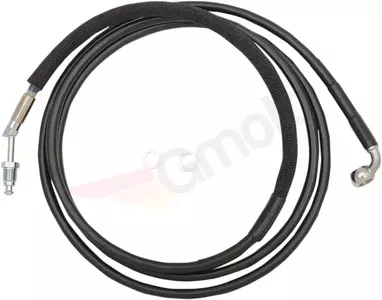 Cablu de ambreiaj din oțel împletitură Drag Specialties negru prelungit cu 25 cm - 51701-10BLK