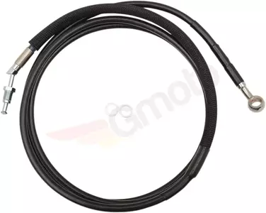 Cablu de ambreiaj din oțel împletitură Drag Specialties negru prelungit cu 25 cm - 51702-10BLK