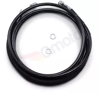 Drag Specialties stålflätad kopplingskabel svart förlängd med 30 cm - 51702-12BLK