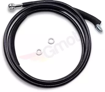 Drag Specialties stålflätad kopplingskabel svart förlängd med 5 cm - 51703-2BLK