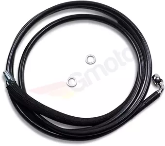 Cablu de ambreiaj din oțel împletitură Drag Specialties negru prelungit cu 10 cm - 51701-4BLK