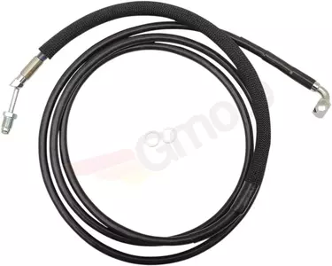 Cablu de ambreiaj din oțel împletitură Drag Specialties negru prelungit cu 15 cm - 51701-6BLK