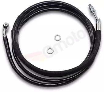 Cablu de ambreiaj din oțel împletitură Drag Specialties negru prelungit cu 20 cm - 51702-8BLK