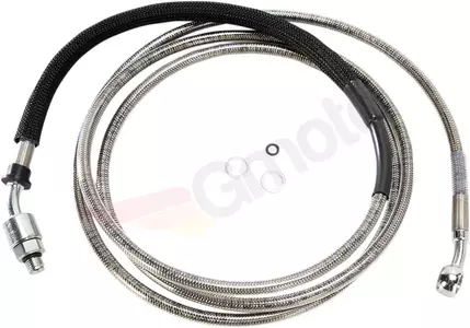 Стоманена оплетка на кабела на съединителя Drag Specialties, прозрачна, удължена с 30 cm - 514012