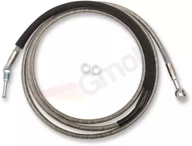 Cablu de ambreiaj împletit din oțel Drag Specialties, transparent, prelungit cu 30 cm - 51703-12