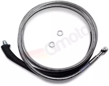 Cablu de ambreiaj împletit din oțel Drag Specialties, transparent, prelungit cu 5 cm - 51703-2