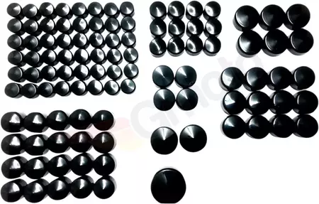 Kit de tapones para tornillos de moto Drag Specialties Deluxe negros - 352096