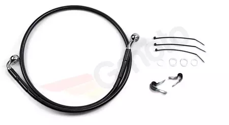 Stahlflex-Bremsleitungen vorne Drag Specialties schwarz - 640112-BLK
