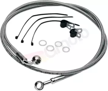 Drag Specialties Stahlflex-Bremsleitungen vorne, transparent - 640115