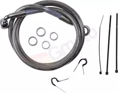 Drag Specialties Stahlflex-Bremsleitungen vorne, transparent - 640210