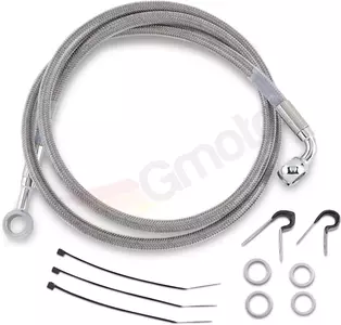 Drag Specialties Stahlflex-Bremsleitungen vorne, transparent - 640214