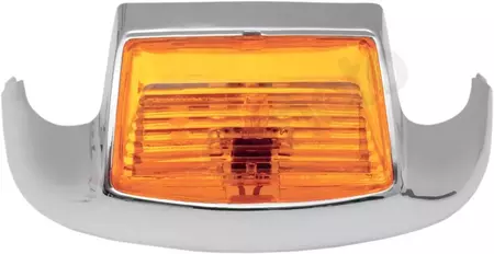 "Drag Specialties" priekinio sparno lempa, chromuotas difuzorius, oranžinė - F51-0643