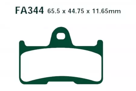 Plaquettes de frein EBC FA 344 R (2 pièces) - FA344R