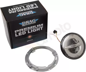 Lampă frontală de 7 inch Drag Specialties cromată LED - 0555844