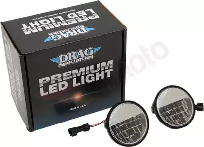 LED лампи за къси светлини 4,5 инча Drag Specialties черни-2