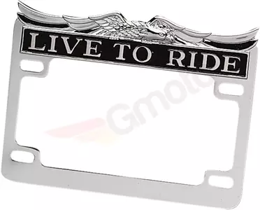 Drag Specialties kromiran okvir za registrsko tablico Live To Ride - 28-6014-BC732