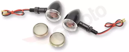 Mini Deuce Drag Specialties marķieru lukturi melni caurspīdīgi/smoked - 20-6390BC/MI