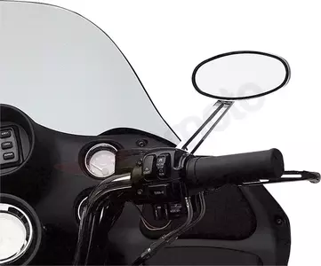 Espelho retrovisor oval de 6 polegadas Drag Specialties LED cromado para o lado direito - 302230-BC327NBX