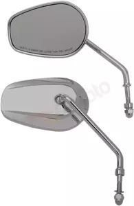 Espelhos em forma de lágrima cromados de pega longa da Drag Specialties - M60-6386C