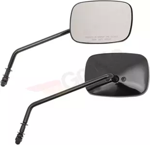 Stačiakampiai veidrodžiai su ilgomis rankenomis "Drag Specialties" juodos spalvos - 60-0014/15GBX