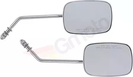 Taisnstūrveida spoguļi ar gariem rokturiem Drag Specialties hroms - 60-0014/15X