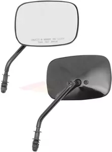 Stačiakampiai veidrodžiai su trumpomis rankenėlėmis "Drag Specialties" juodos spalvos - 60-0012/13GBX