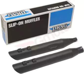 Silenciadores Slip-On de 3,5 polegadas Drag Specialties preto - H00964