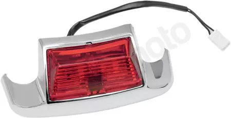 Drag Specialties задно крило лампа хромиран дифузьор червен - F51-0642