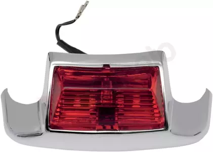 Drag Specialties bagvinge lampe krom diffuser rød - F51-0644