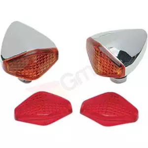 Drag Specialties Diamond orange lampskärm för blinkers-1